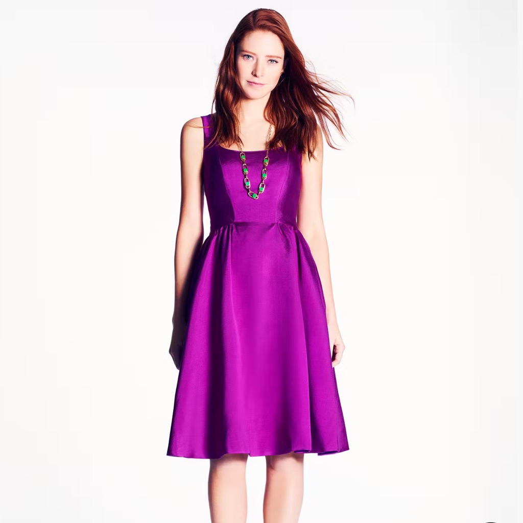 Kate Spade Vibrant Purple Midi Dress